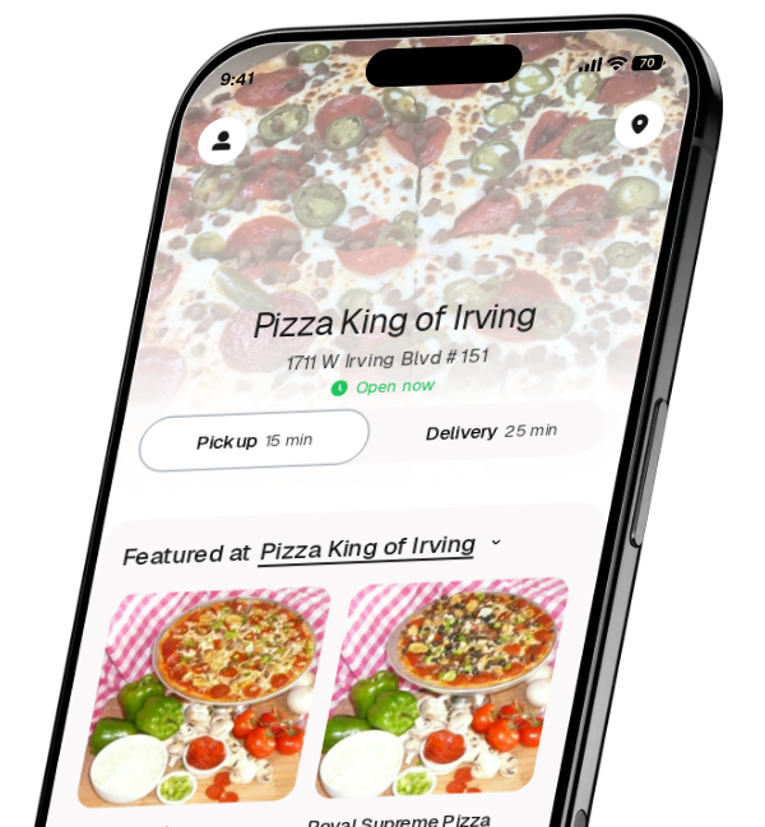 Pizza King of Irving app preview