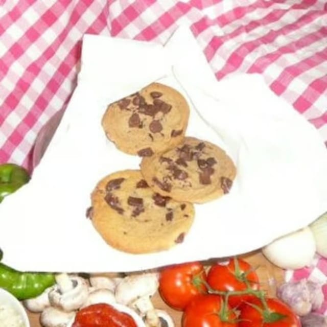 Triple Chocolate Chunk Cookies.