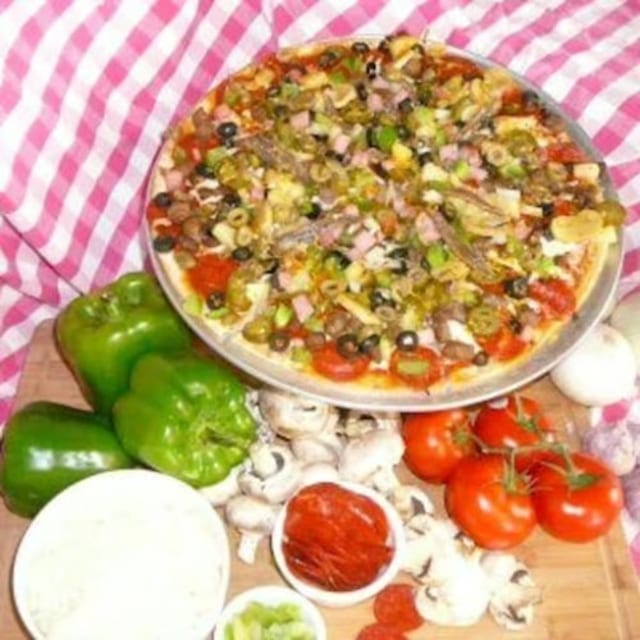 Kitchen Sink Pizza.